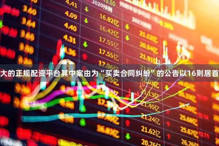 大的正规配资平台其中案由为“买卖合同纠纷”的公告以16则居首